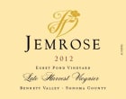 Jemrose Wines Egret Pond Vineyard Late Harvest Viognier 2012 Front Label