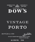 Dow's Vintage Port 2003 Front Label
