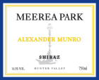 Meerea Park Alexander Munro Shiraz 2005 Front Label