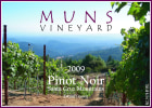 Muns Vineyard Pinot Noir 2009 Front Label