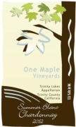 One Maple Winery Summer Blanc 2012 Front Label