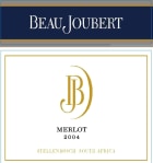 Beau Joubert Merlot 2004 Front Label