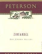 Peterson Dry Creek Zinfandel 1996 Front Label