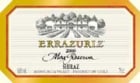 Errazuriz Reserve Syrah 2000 Front Label