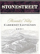 Stonestreet Alexander Valley Cabernet Sauvignon 2001 Front Label