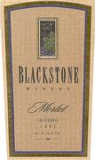 Blackstone California Merlot 1997 Front Label