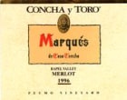Concha y Toro Marques de Casa Concha Merlot 1996 Front Label