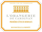 Chateau Carignan L'Orangerie de Carignan 2010 Front Label
