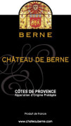 Chateau De Berne Cotes de Provence Rose 2012 Front Label