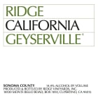 Ridge Geyserville 1994 Front Label