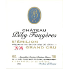 Chateau Peby Faugeres  1999 Front Label