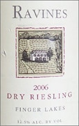 Ravines Dry Riesling 2006 Front Label