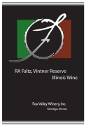 Fox Valley Winery R.A Faltz Vintner Reserve 2007 Front Label