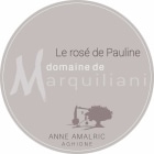 Marquiliani Vin de Corse Rose de Pauline 2022  Front Label