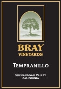 Bray Vineyards Tempranillo 2008 Front Label