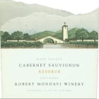 Robert Mondavi Reserve Cabernet Sauvignon 1987  Front Label