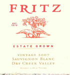 Fritz Estate Grown Sauvignon Blanc 2007  Front Label