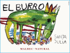 Santa Julia El Burro Natural Malbec 2020  Front Label
