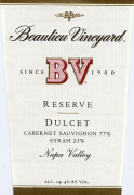 Beaulieu Vineyard Reserve Dulcet 2003  Front Label
