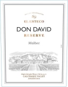 El Esteco Don David Malbec Reserve 2018  Front Label