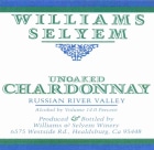 Williams Selyem Unoaked Chardonnay 2016  Front Label