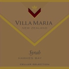 Villa Maria Cellar Selection Syrah 2015  Front Label