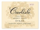 Carlisle Radiant Ridge Vineyard Syrah 2021  Front Label