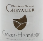 Cave Chevalier Les Pends Crozes Hermitage Blanc 2013  Front Label