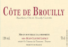 Domaine Jean-Claude Lapalu Cote de Brouilly 2019  Front Label