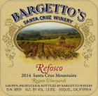 Bargetto Regan Vineyards Refosco 2014  Front Label
