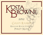 Kosta Browne Giusti Ranch Pinot Noir 2012  Front Label