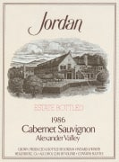 Jordan Cabernet Sauvignon 1986  Front Label