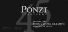 Ponzi Reserve Pinot Noir 2015  Front Label