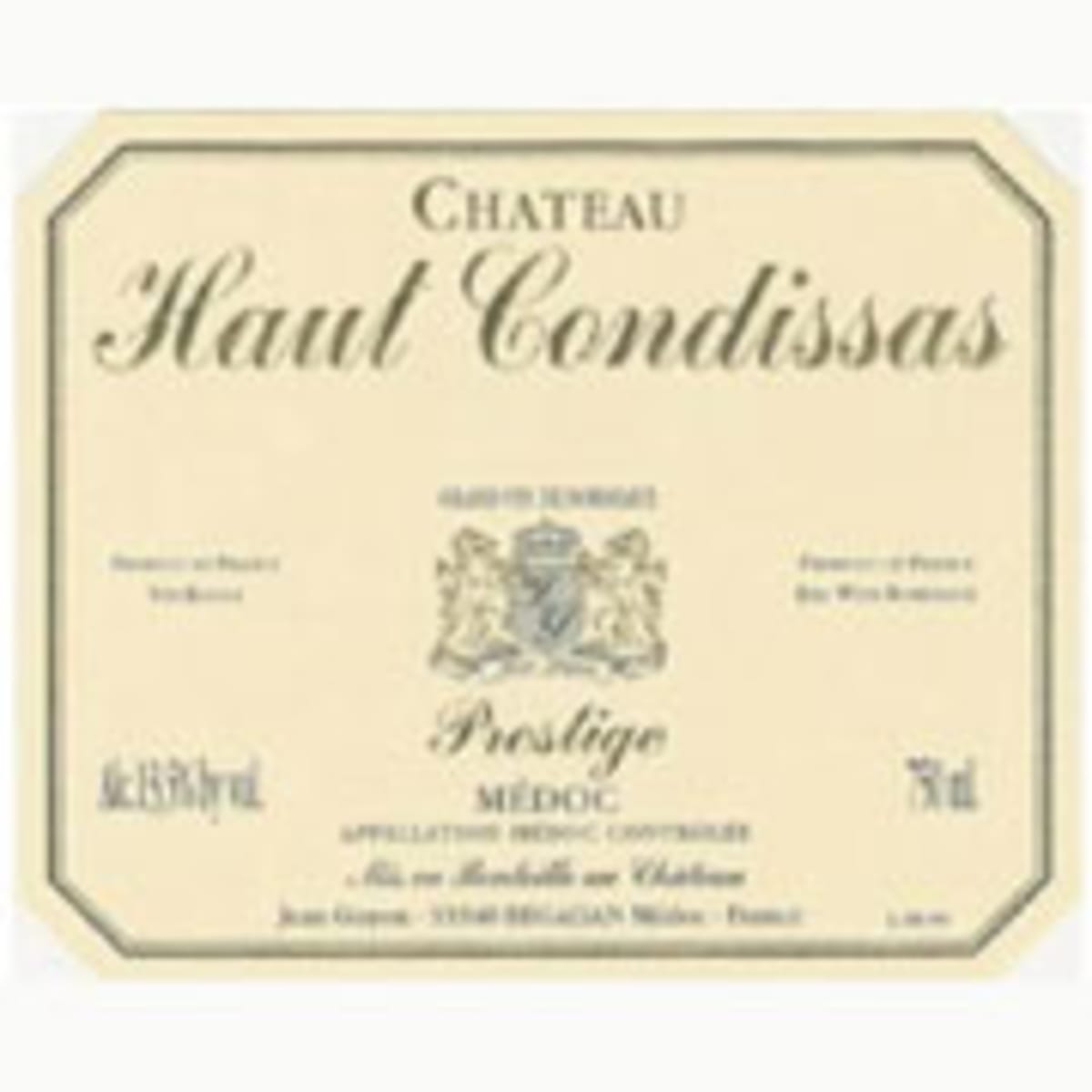 Chateau Haut Condissas  2003 Front Label