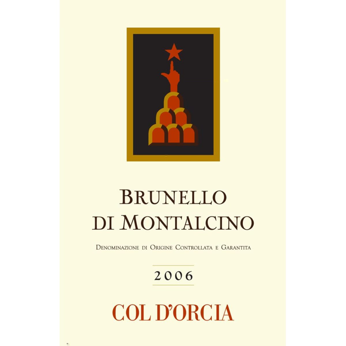 Col d'Orcia Brunello di Montalcino 2006 Front Label
