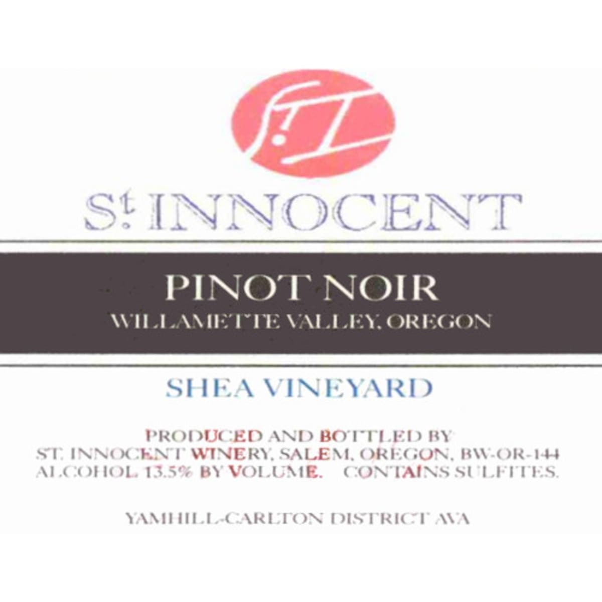 St. Innocent Shea Vineyard Pinot Noir 2009 Front Label