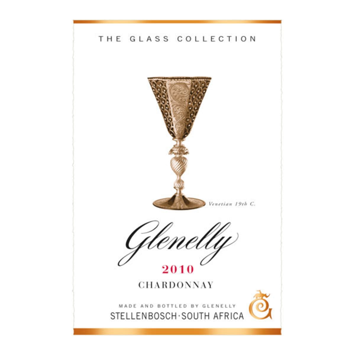 Glenelly Glass Collection Chardonnay 2010 Front Label