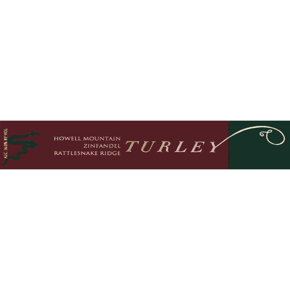 Turley Rattlesnake Ridge Zinfandel 2010 Front Label