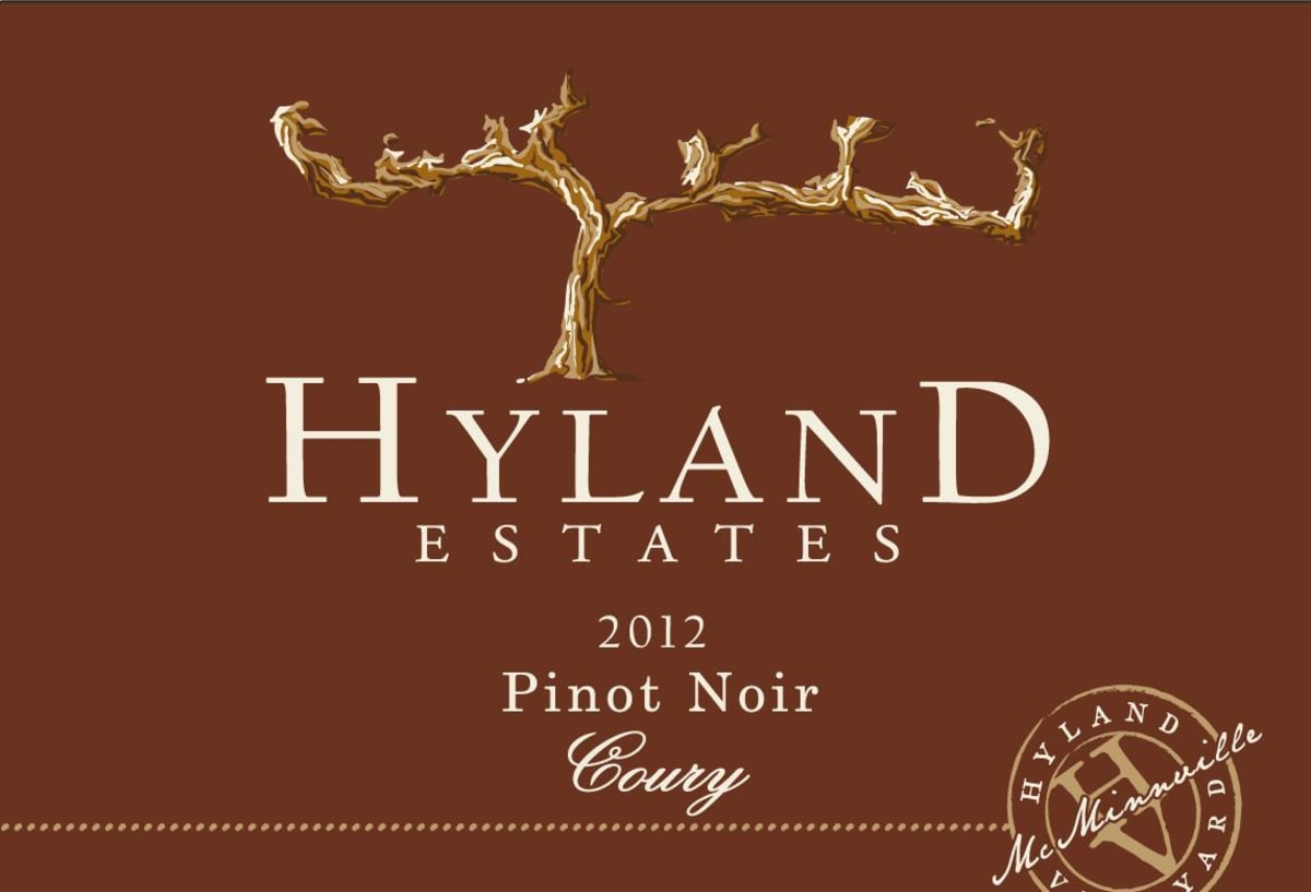 Hyland Estates Coury Pinot Noir 2012 Front Label