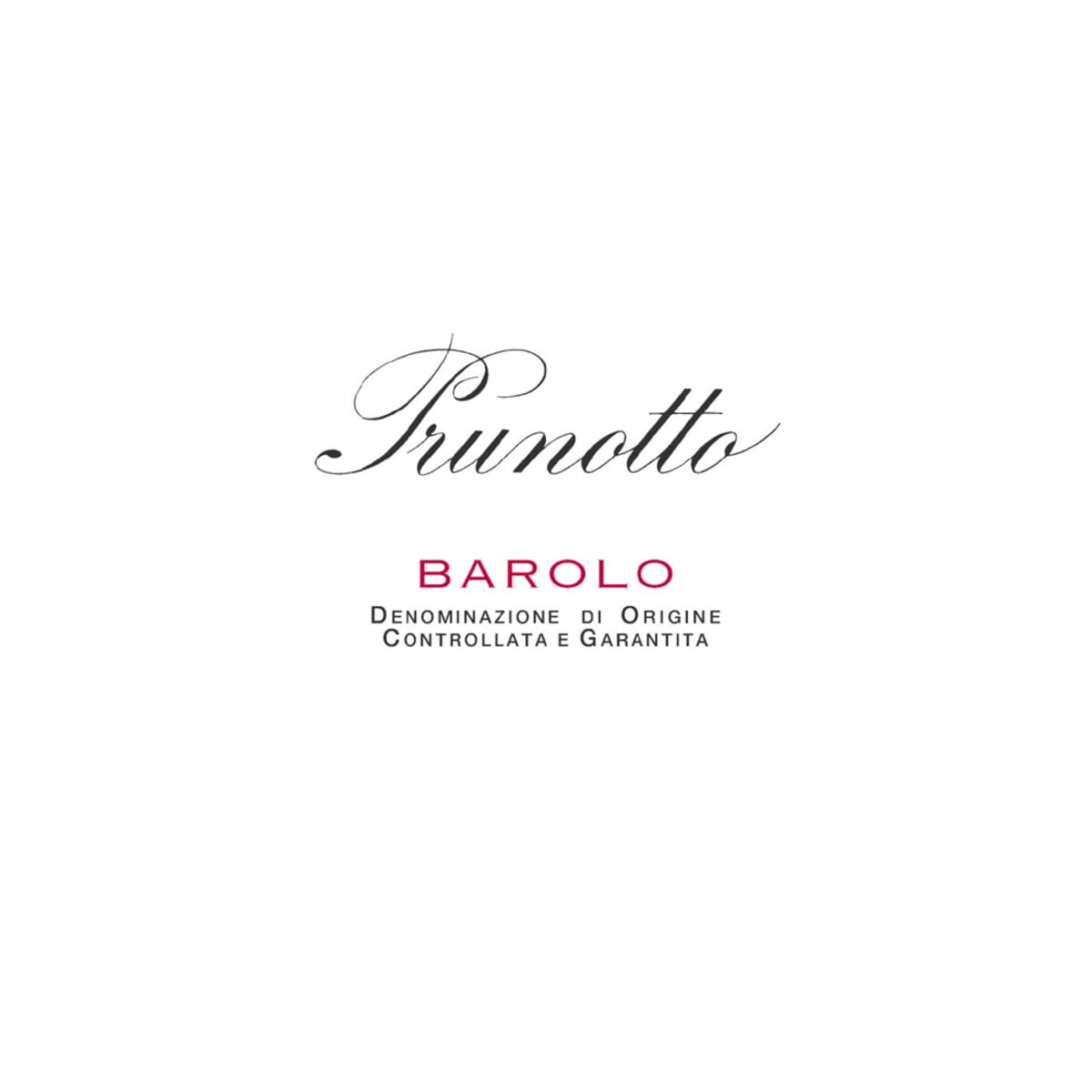 Prunotto Barolo 2008 Front Label