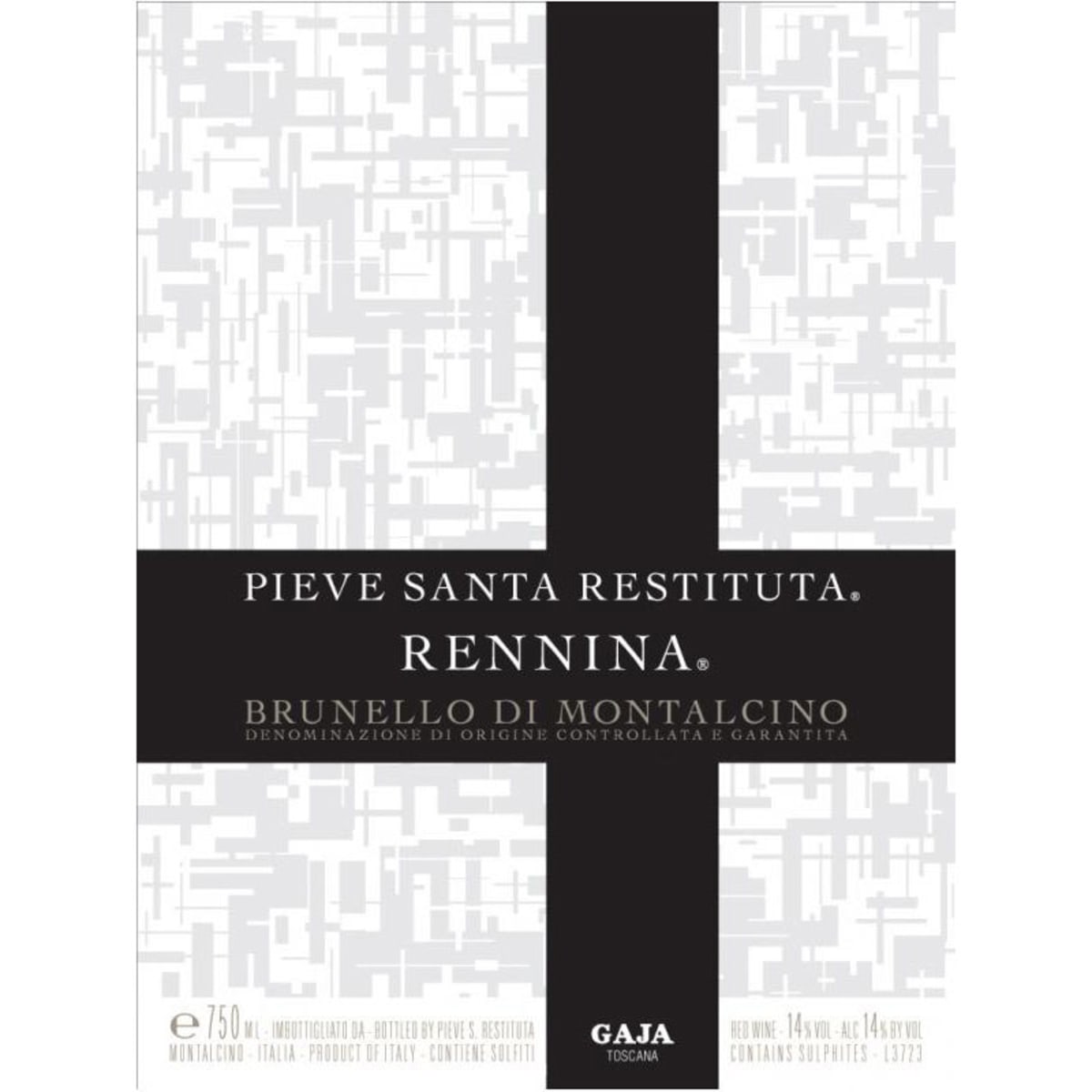 Gaja Pieve Santa Restituta Rennina Brunello di Montalcino 2010 Front Label