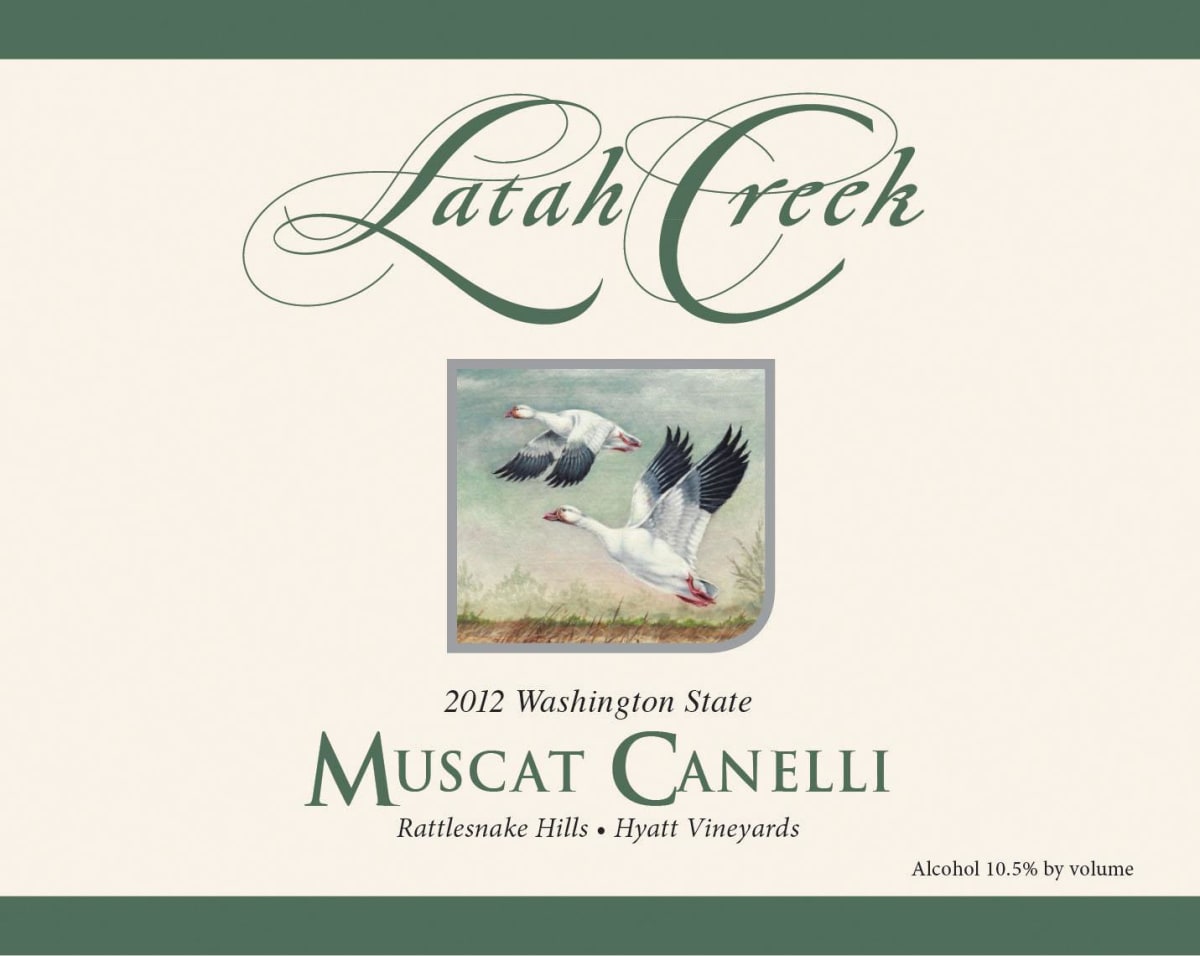 Latah Creek Muscat Canelli 2012 Front Label