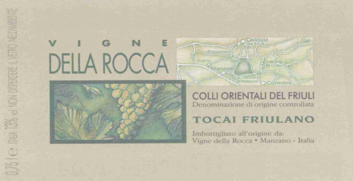 Manzano Vigne della Rocca Tocai Friulano 2010 Front Label