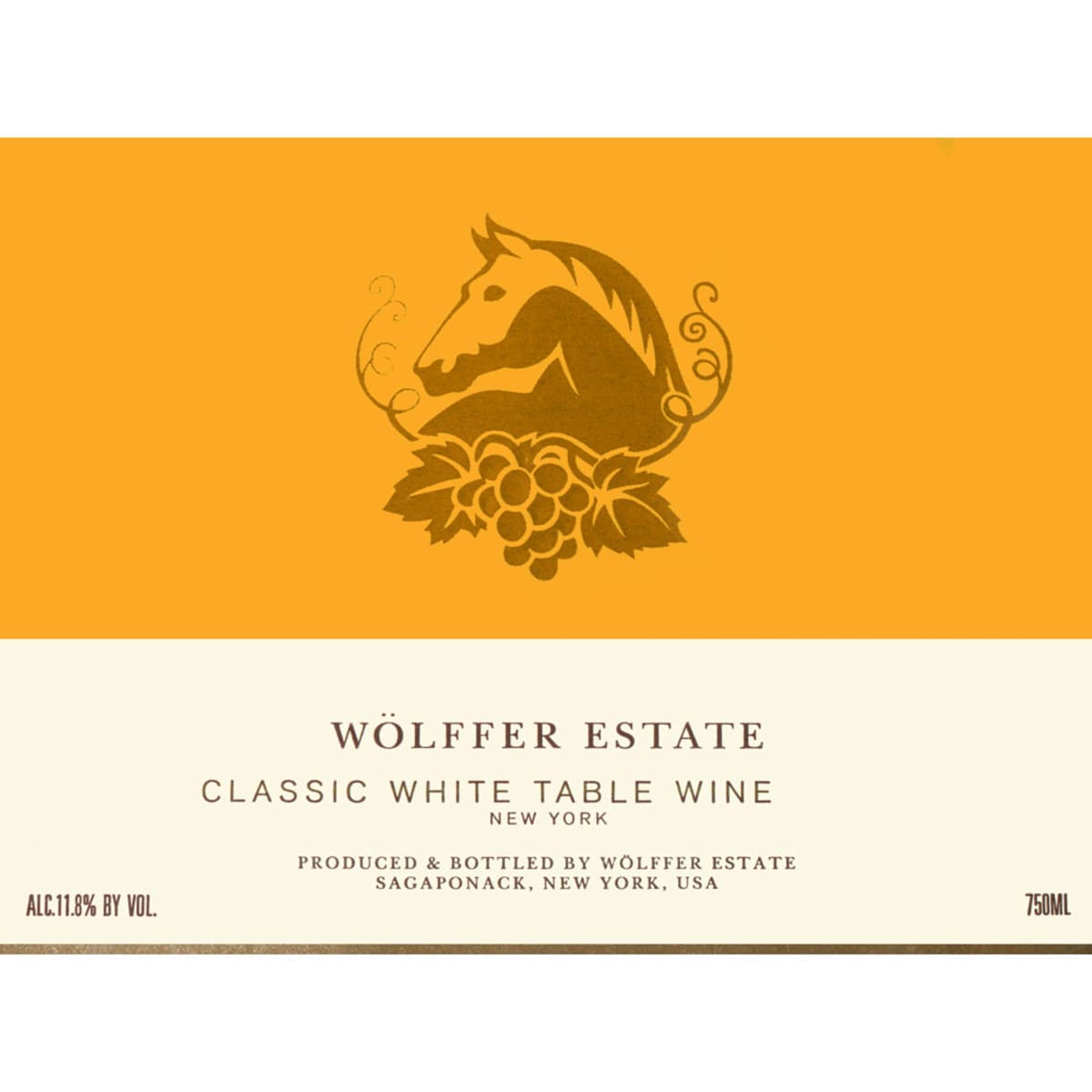 Wolffer Classic White 2015 Front Label