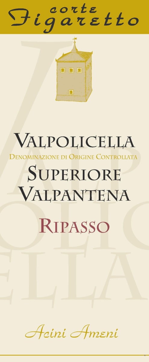 Corte Figaretto Valpantena Ripasso Acini Ameni Superiore Valpolicella 2008 Front Label