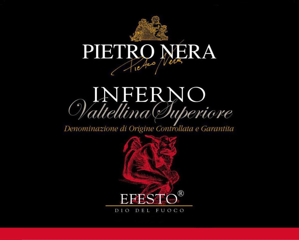 Casa Vinicola Pietro Nera Valtellina Superiore Inferno Efesto 2010 Front Label