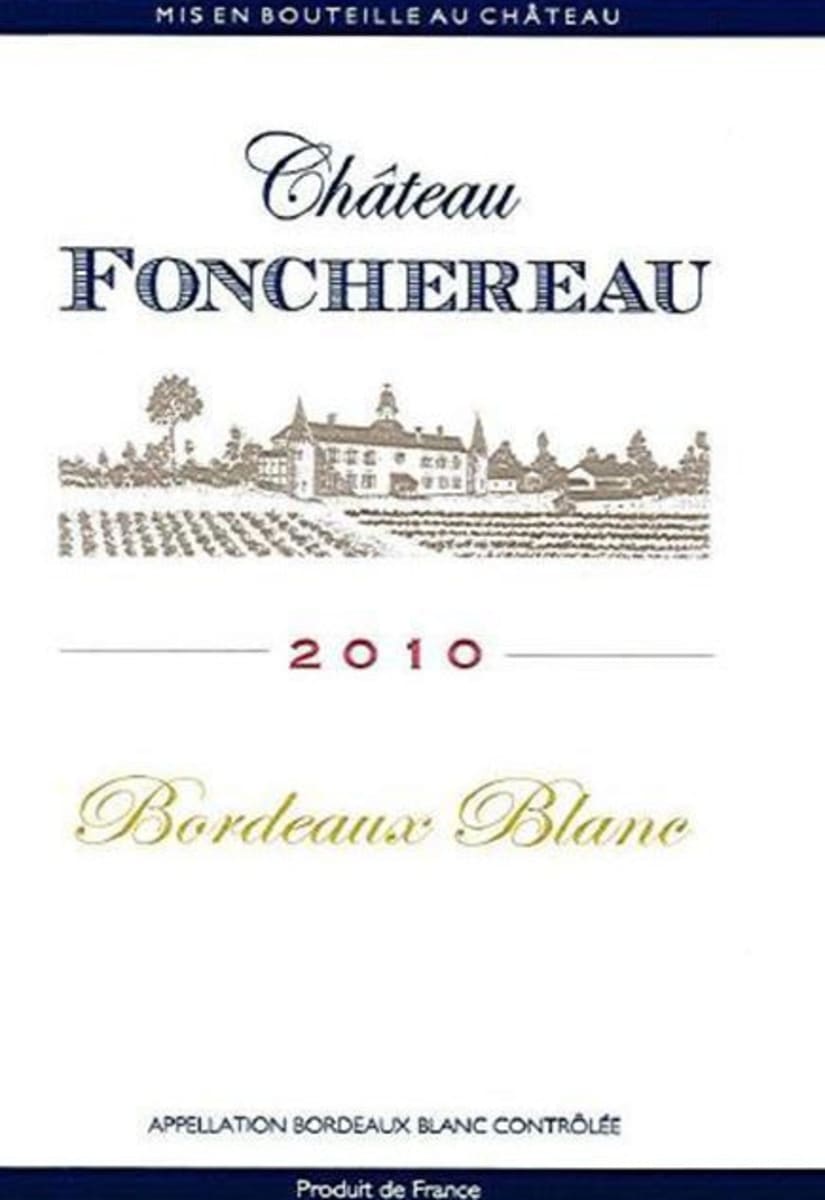 Chateau Fonchereau Entre-deux-Mers Blanc 2010 Front Label