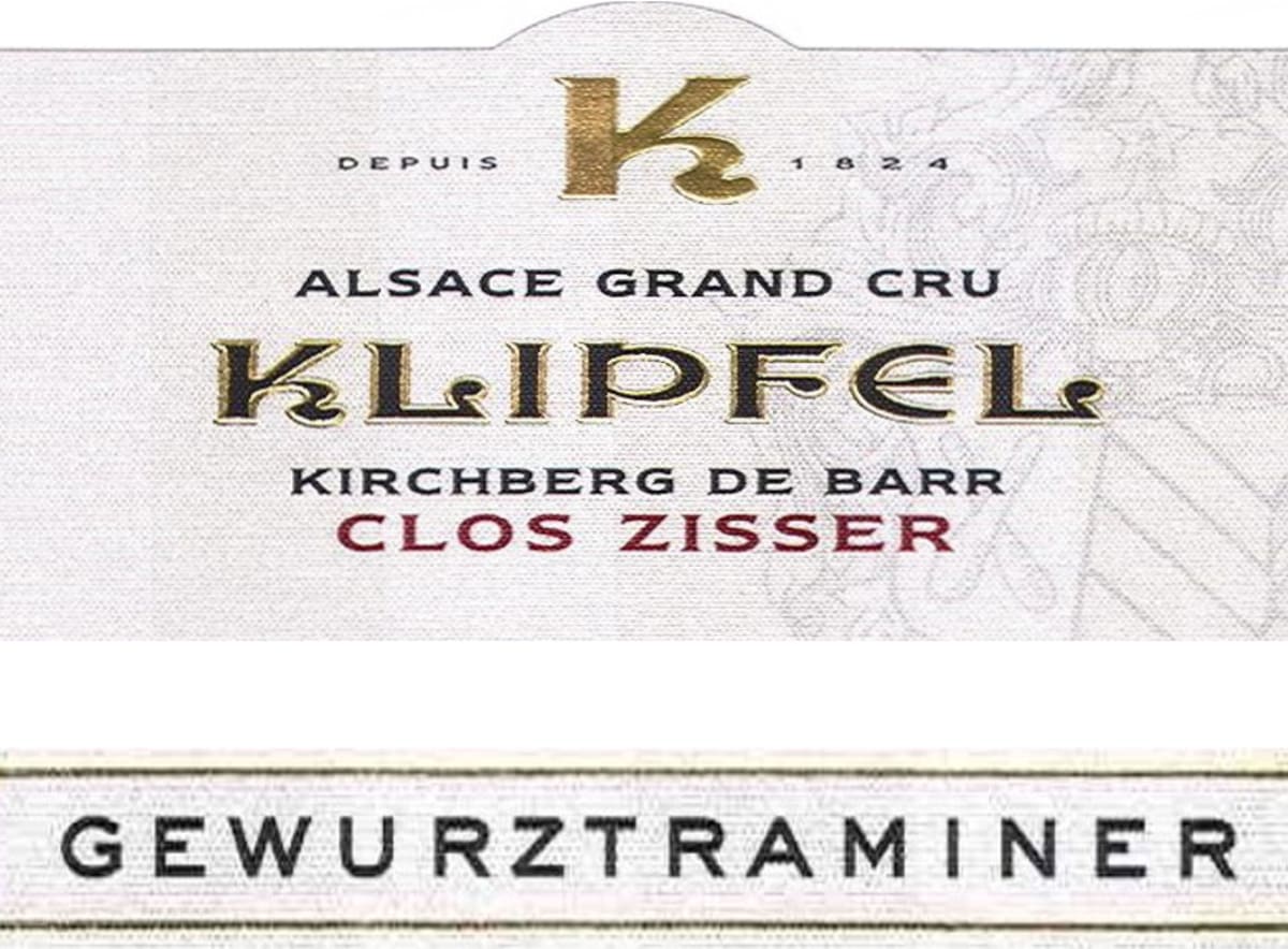 Domaine Klipfel Alsace Clos Zisser Kirchberg de Barr Grand Cru Gewurztraminer 2010 Front Label