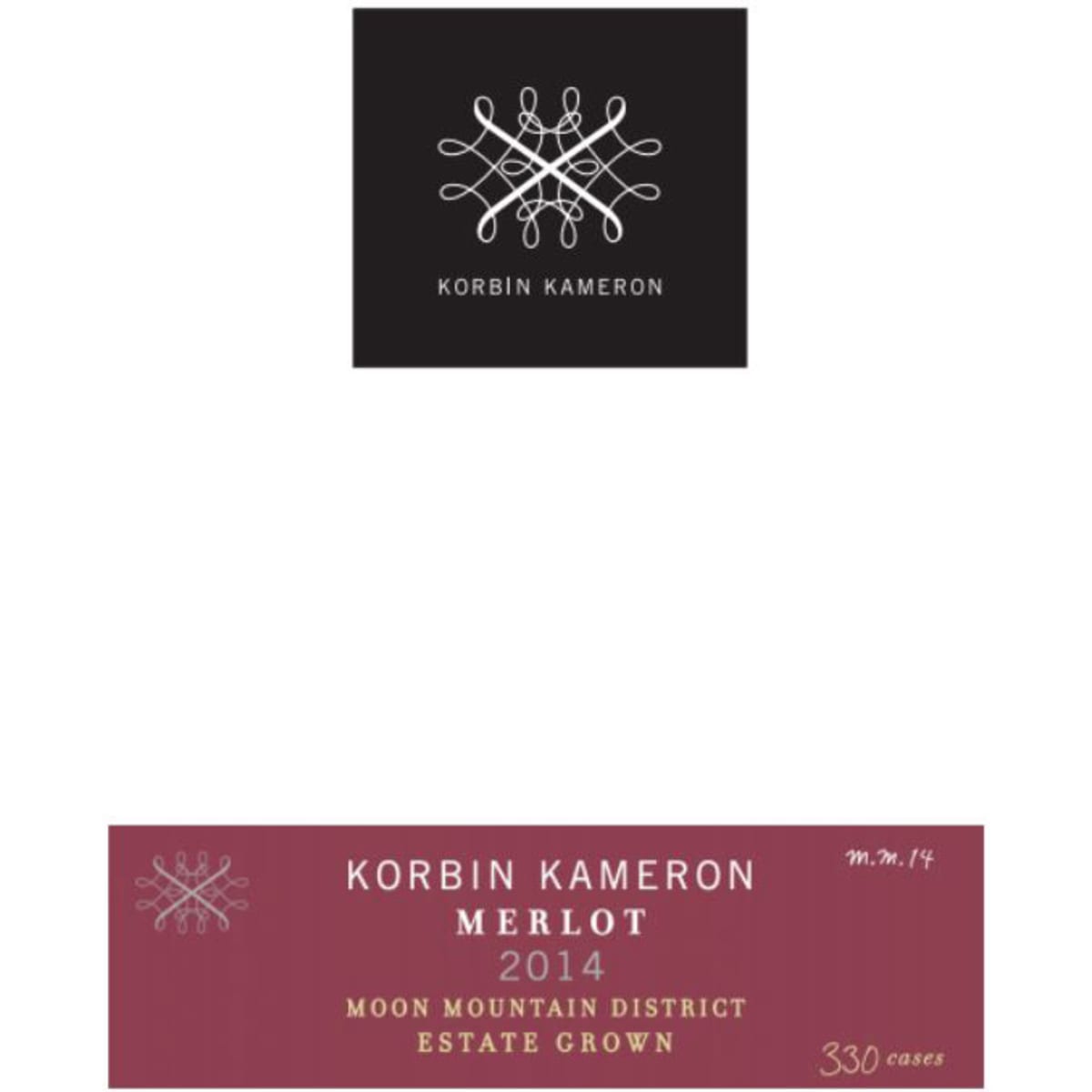 Korbin Kameron Merlot 2014 Front Label
