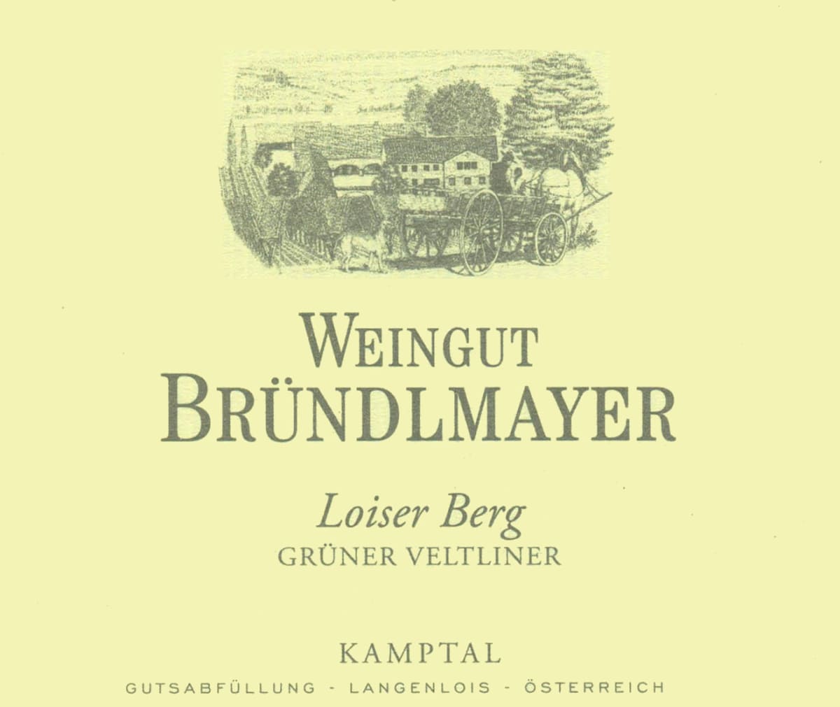 Brundlmayer  Loiser Berg Gruner Veltliner 2010 Front Label